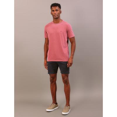Camiseta Manga Curta Calvin Klein Jeans Logo Monogram Pigmento - Bordo