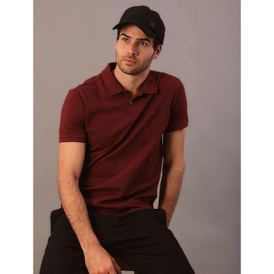 Polo Manga Curta Regular Basica Sem Friso - Bordo