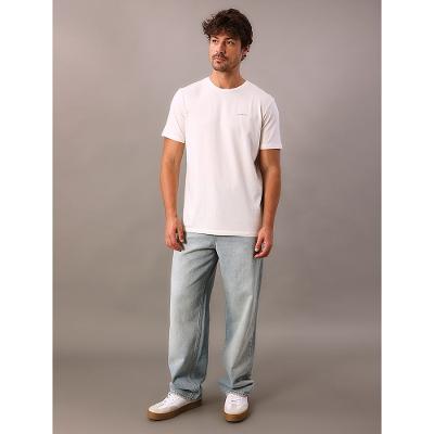 Camiseta Manga Curta Calvin Klein Jeans Masculino Flowers - Off White