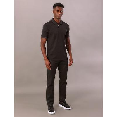 Polo Manga Curta Calvin Klein Jeans Regular Piquet Pontilhado - Preto