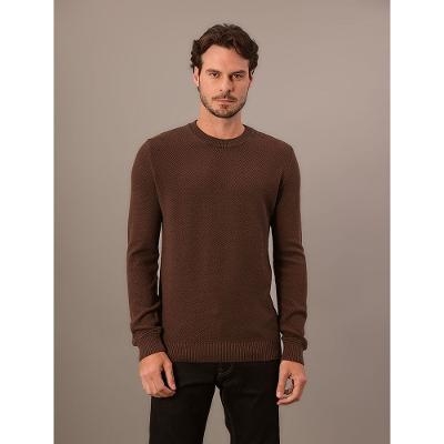 Tricot Masculino Cks Ponto Arroz - Marrom