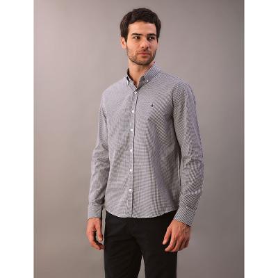Camisa Manga Longa Masculino Regular Vichy Bd - Marinho