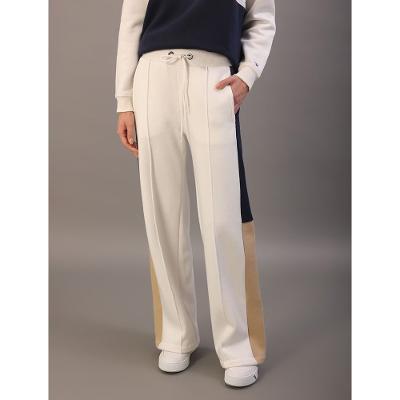 Calça Calvin Klein Jeans Feminino Moletom Recortes - Off White