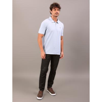 Polo Manga Curta Calvin Klein Jeans Regular Piquet Núvola - Azul Bebe