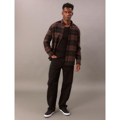 Camisa Manga Longa Overshirt Xadrez - Marrom