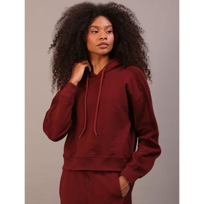 Moletom Capuz Calvin Klein Jeans Feminino - Bordo