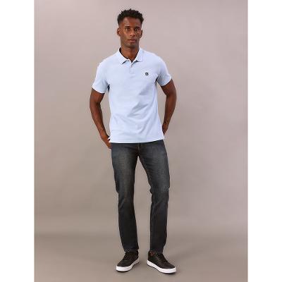Polo Manga Curta Calvin Klein Jeans Masculino Premium - Azul Bebe
