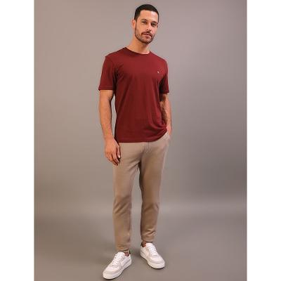 Camiseta Manga Curta Calvin Klein Jeans Masculino Calvin Klein Bordado - Bordo