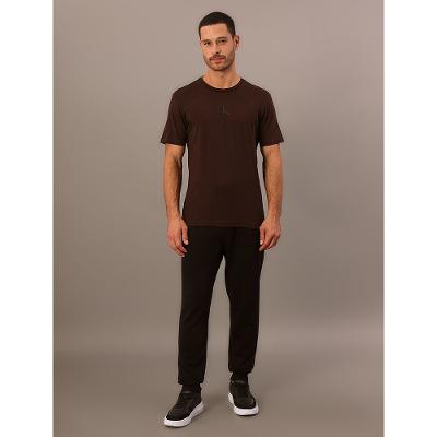 Camiseta Manga Curta Calvin Klein Jeans Masculino Calvin Klein Rubber Patch - Cafe