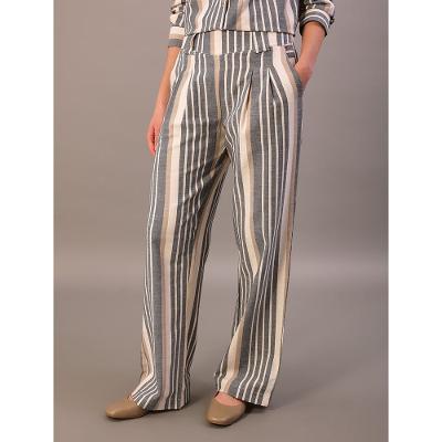 Calça Wideleg Calvin Klein Feminino em Fio Tinto Exclusivo - Marinho