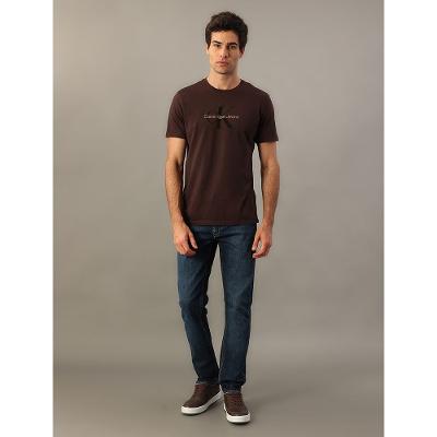 Camiseta Manga Curta Calvin Klein Jeans Masculino Re Issue - Marrom