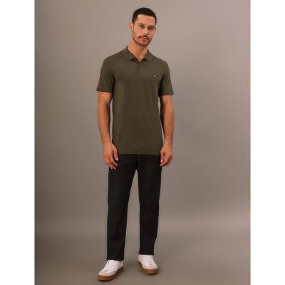 Polo Manga Curta Calvin Klein Jeans Masculino Premium - Militar