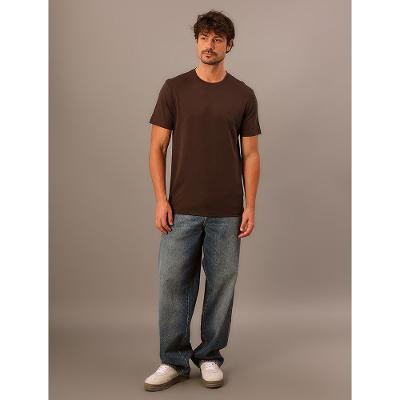 Camiseta Manga Curta Calvin Klein Jeans Masculino Pima - Marrom