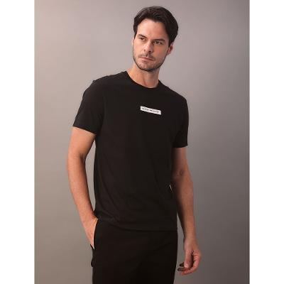 Camiseta Manga Curta Calvin Klein Masculino Box Nyc - Preto