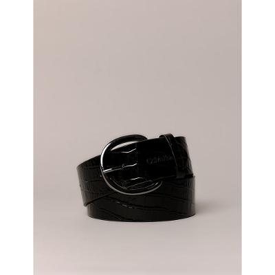 Cinto Calvin Klein Feminino Largo Croco - Preto