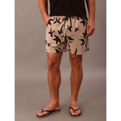 Shorts D'Água Masculino Folhagens Mescla - Caqui Medio