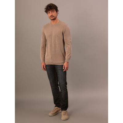 Tricot Masculino Calvin Klein Jeans Maxi Ck - Caqui Medio