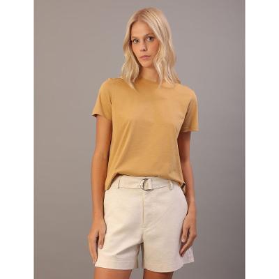 Camiseta Calvin Klein Jeans Feminino Algodão Egípcio - Havana