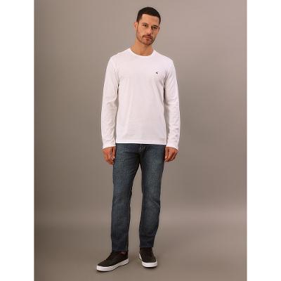 Camiseta Manga Longa Calvin Klein Jeans Masculino Calvin Klein Bordado - Branco