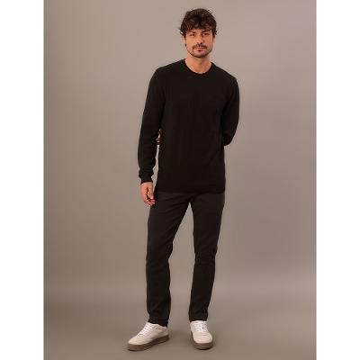 Tricot Masculino Calvin Klein Jeans Maxi Ck - Preto