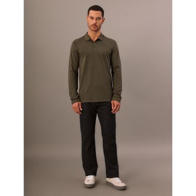 Polo Manga Longa Calvin Klein Jeans Regular Premium - Militar