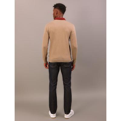 Suéter Tricot Gola Careca Viscose - Caqui Medio