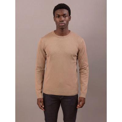 Suéter Tricot Gola Careca Viscose - Caqui Medio