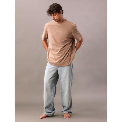 Camiseta Manga Curta Calvin Klein Jeans Masculino Oversized Calvin Klein Manga - Caqui Medio