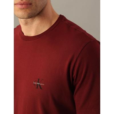 Camiseta Manga Curta Calvin Klein Jeans Masculino Reissue Peito - Bordo
