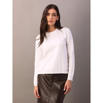 Tricot Calvin Klein Feminino Com Logo Aop - Off White