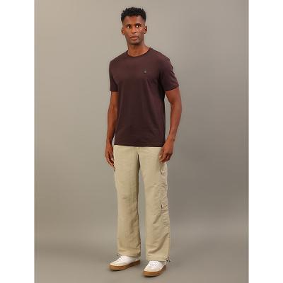 Camiseta Manga Curta Calvin Klein Jeans Masculino Patch - Marrom