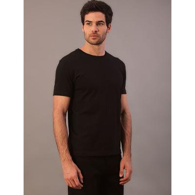 Camiseta Manga Curta Calvin Klein Jeans Masculino Recortes - Preto
