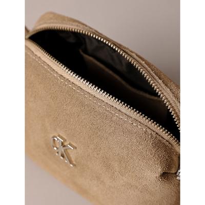 Bolsa Camera Bag Calvin Klein Jeans Feminino Camurça - Caqui Medio