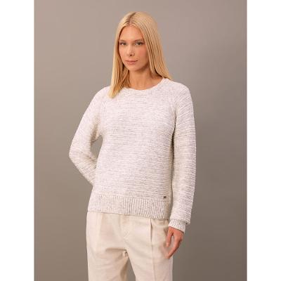 Blusa Calvin Klein Feminino de Tricot Com Ponto Diferenciado - Off White