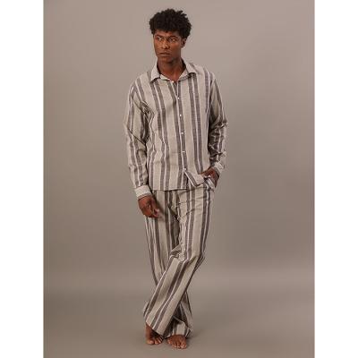 Pijama Masculino Camisa Manga Longa e Calça - Mescla