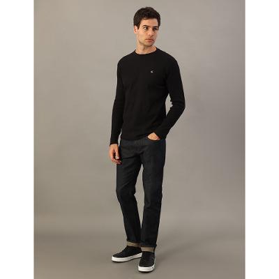 Camiseta Manga Longa Calvin Klein Jeans Masculino Quadrile - Preto