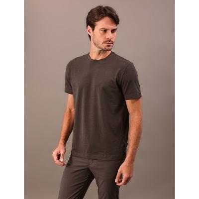 Camiseta Manga Curta Calvin Klein Masculino Cotton - Chumbo