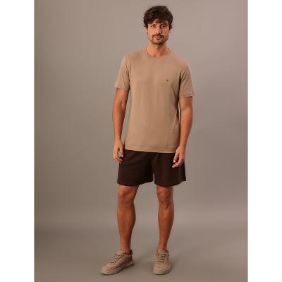 Bermuda de Malha Calvin Klein Jeans Masculino Oversized - Marrom