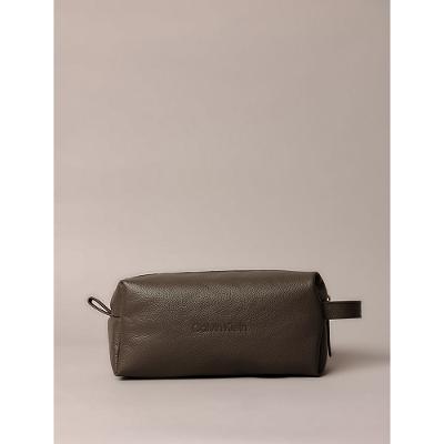 Necessaire Calvin Klein Couro - Chumbo