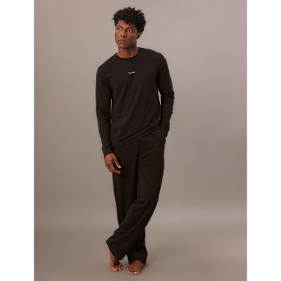 Pijama Masculino Manga Longa e Calça Pima Cotton - Preto