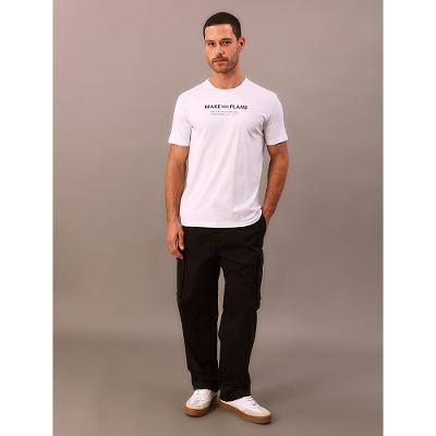 Camiseta Manga Curta Calvin Klein Jeans Masculino Make New Plans - Branco