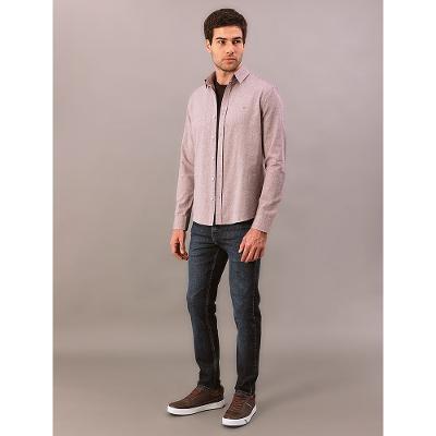 Camisa Manga Longa Calvin Klein Jeans Regular Cotton - Bordo