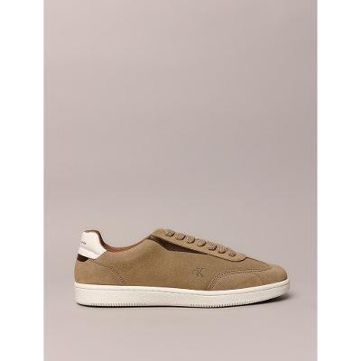 Tênis Calvin Klein Jeans Slim Side Small Ck - Caqui Claro