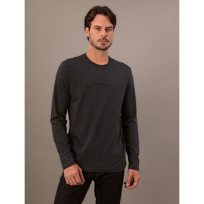 Camiseta Manga Longa Calvin Klein Masculino Calvin Klein Bordado - Marinho