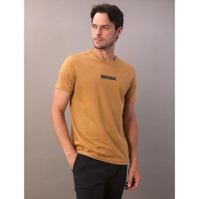 Camiseta Manga Curta Calvin Klein Masculino Box Nyc - Havana