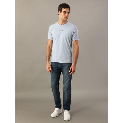 Camiseta Manga Curta Calvin Klein Jeans Masculino Logo Centralizado - Azul Bebe