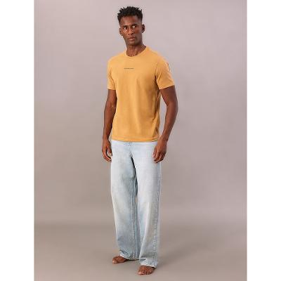 Camiseta Manga Curta Calvin Klein Jeans Masculino Logo Centralizado - Havana