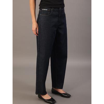 Calça Jeans Barrel Feminina 5 Pockets - Marinho