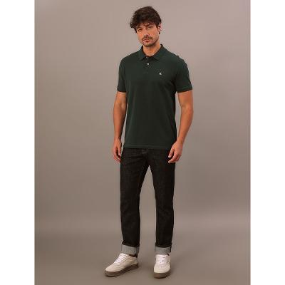 Polo Manga Curta Calvin Klein Jeans Masculino Premium - Verde Médio