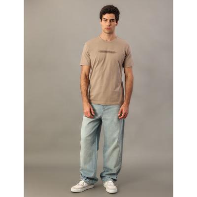 Camiseta Manga Curta Calvin Klein Jeans Masculino Reduce Waste - Caqui Medio